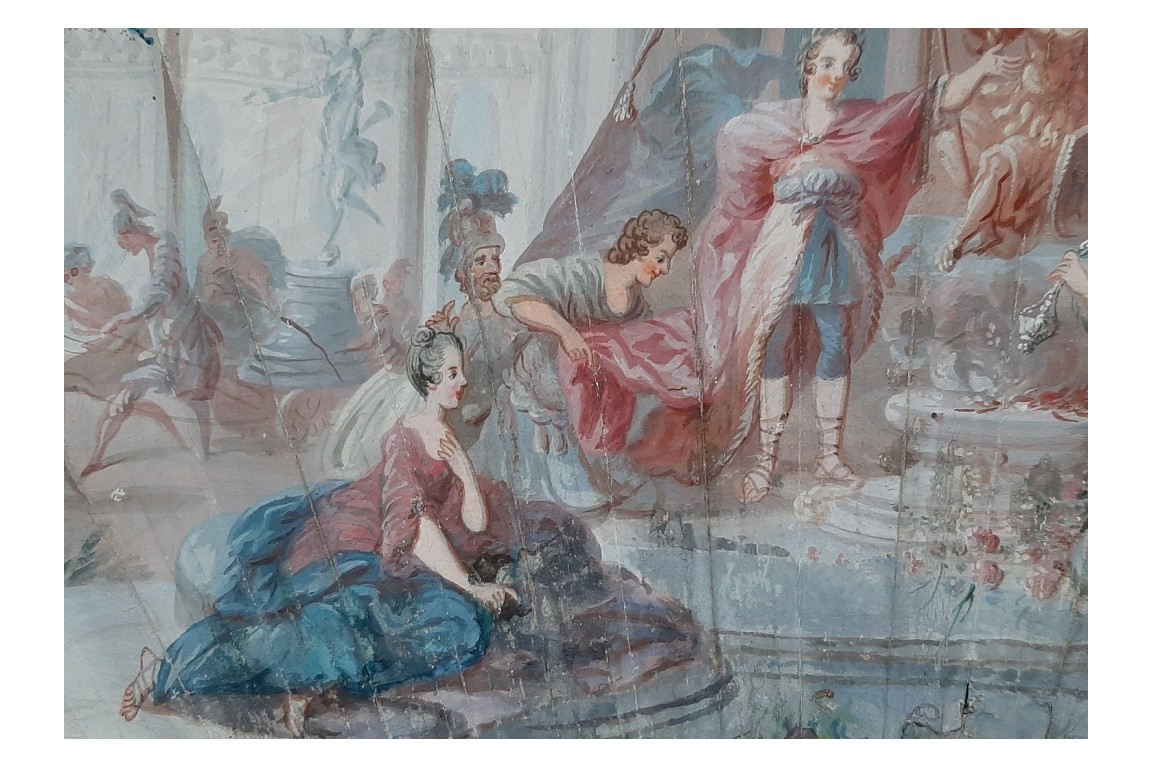 Offrandes pour la Victoire, éventail vers 1750-60