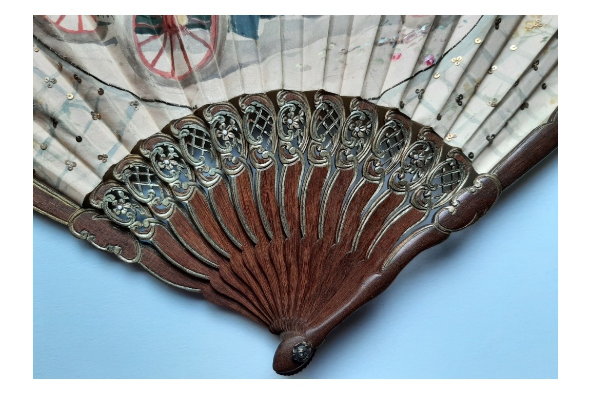 Pierrots' car, fan by Van Garden, circa 1900-1909