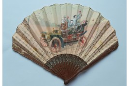 Pierrots' car, fan by Van Garden, circa 1900-1909