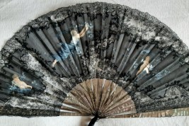 Flowers of love, fan by Lasellaz, circa 1885-90