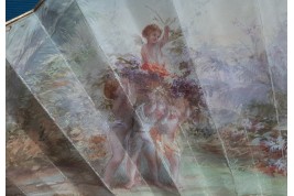 Nymphes des fleurs, éventail de Gabrielle Neiter, fin XIXème siècle