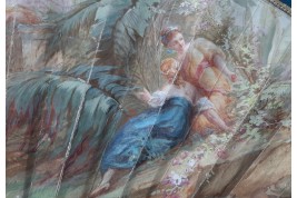 Nymphes des fleurs, éventail de Gabrielle Neiter, fin XIXème siècle
