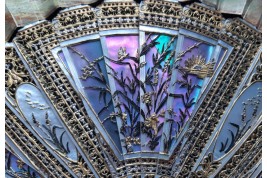 Nymphes des fleurs, éventail de Gabrielle Neiter, fin XIXème siècle