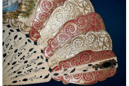 Mirror and palmettes fan, circa 1860