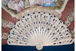 Miroir et palmettes, éventail vers 1860