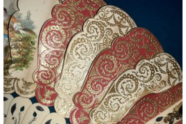 Mirror and palmettes fan, circa 1860