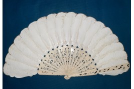Miroir et palmettes, éventail vers 1860