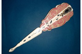 Miroir et palmettes, éventail vers 1860