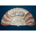 Mirror and palmettes fan, circa 1860