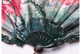 Spanish poppies, Art Nouveau fan