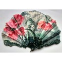 Spanish poppies, early 20th century fan