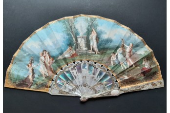 Journey to the pleasures of love, fan circa 1865