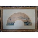 Venise, feuille d'éventail d'Édouard Riou, vers 1866