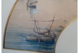 Venice, fan leaf b y Edouard Riou, circca 1866