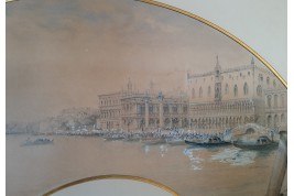Venice, fan leaf b y Edouard Riou, circca 1866