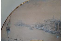 Venice, fan leaf b y Edouard Riou, circca 1866
