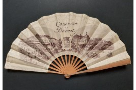 On the beach, two advertising fans, 20th century