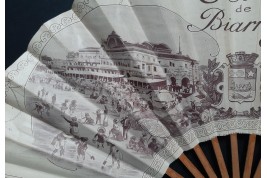 On the beach, two advertising fans, 20th century