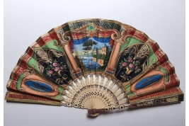 Italian landscape, fan circa 1825-35