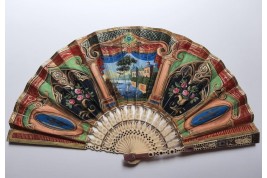 Paysage italien, éventail vers 1825-35