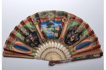 Paysage italien, éventail vers 1825-35