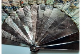 Angkor, fan by Berthaut and Duvelleroy, 1892