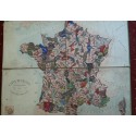 France of the caricatures, puzzle map around 1850-60