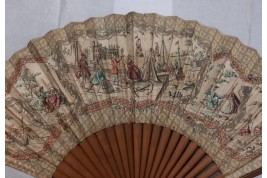 Trade in the port, giant fan, late 18th century