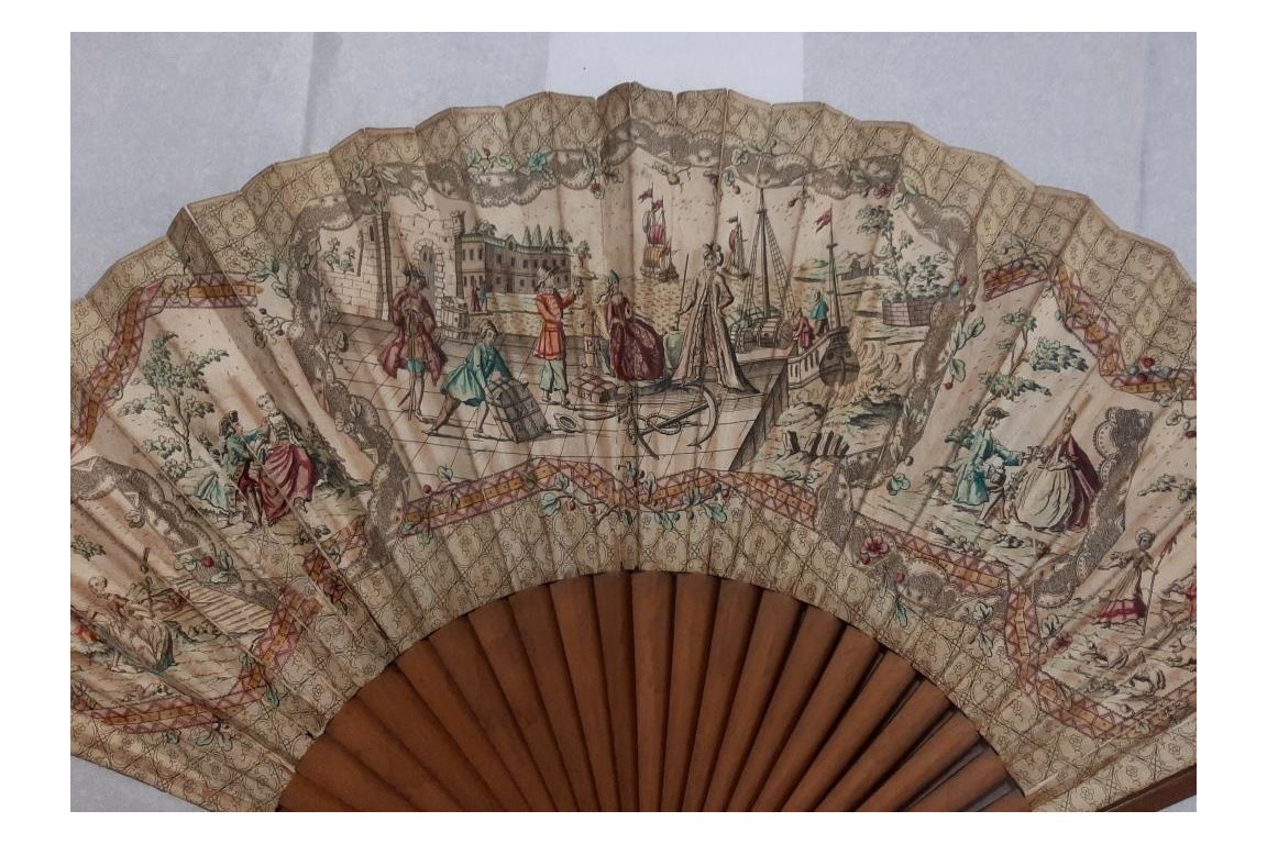 Trade in the port, giant fan, late 18th century