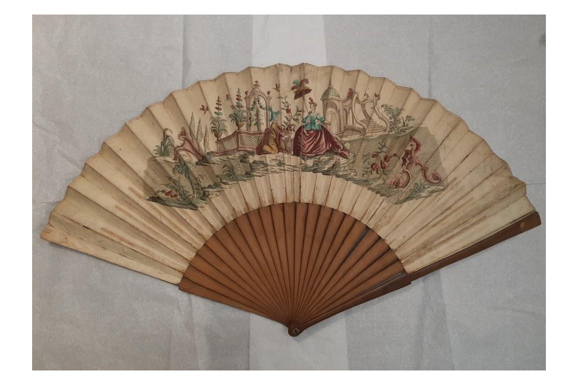 Trade in the port, giant fan, late 18th century