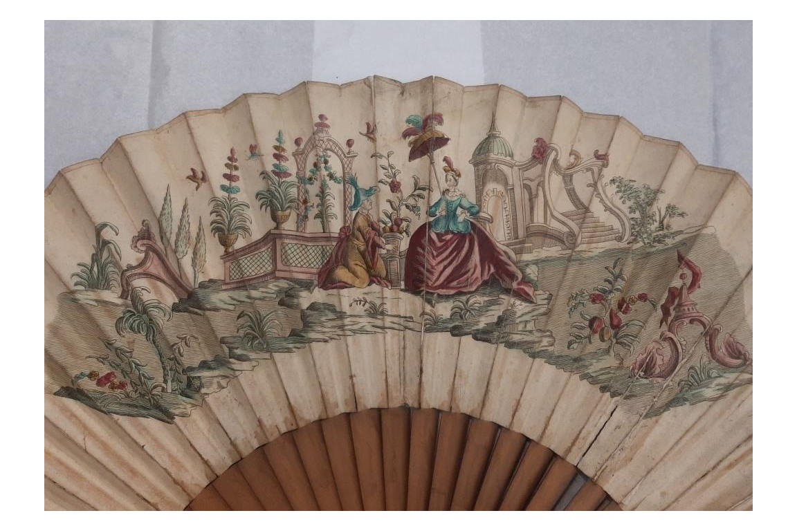 Trade in the port, giant fan, late 18th century