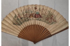 Trade in the port, giant fan, late 18th century