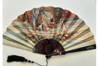 The geographer, late 19th century fan