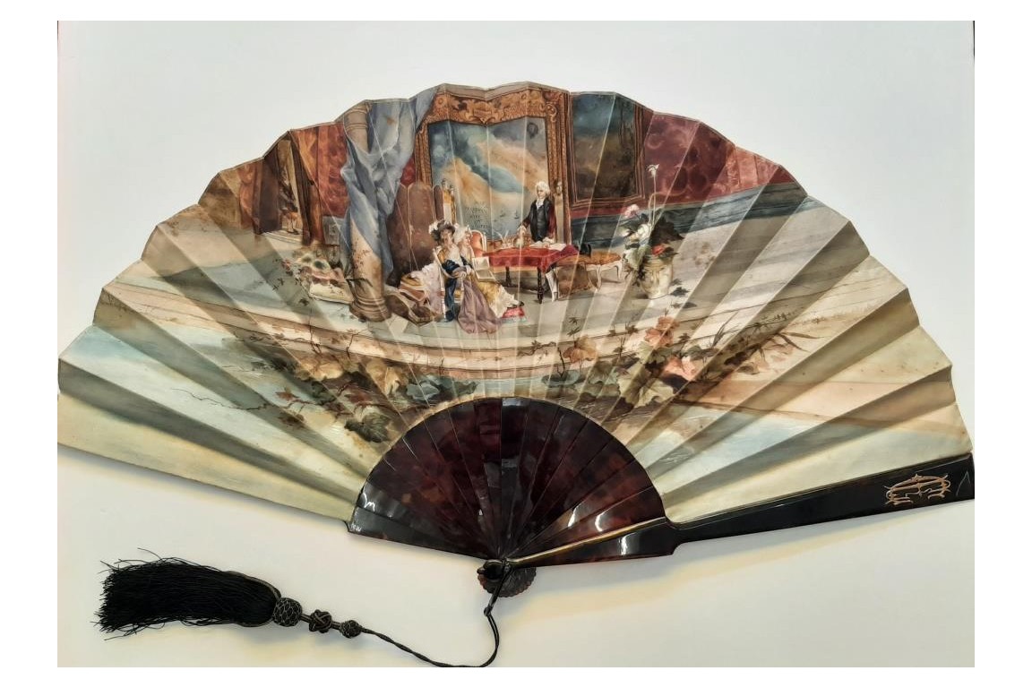 The geographer, late 19th century fan