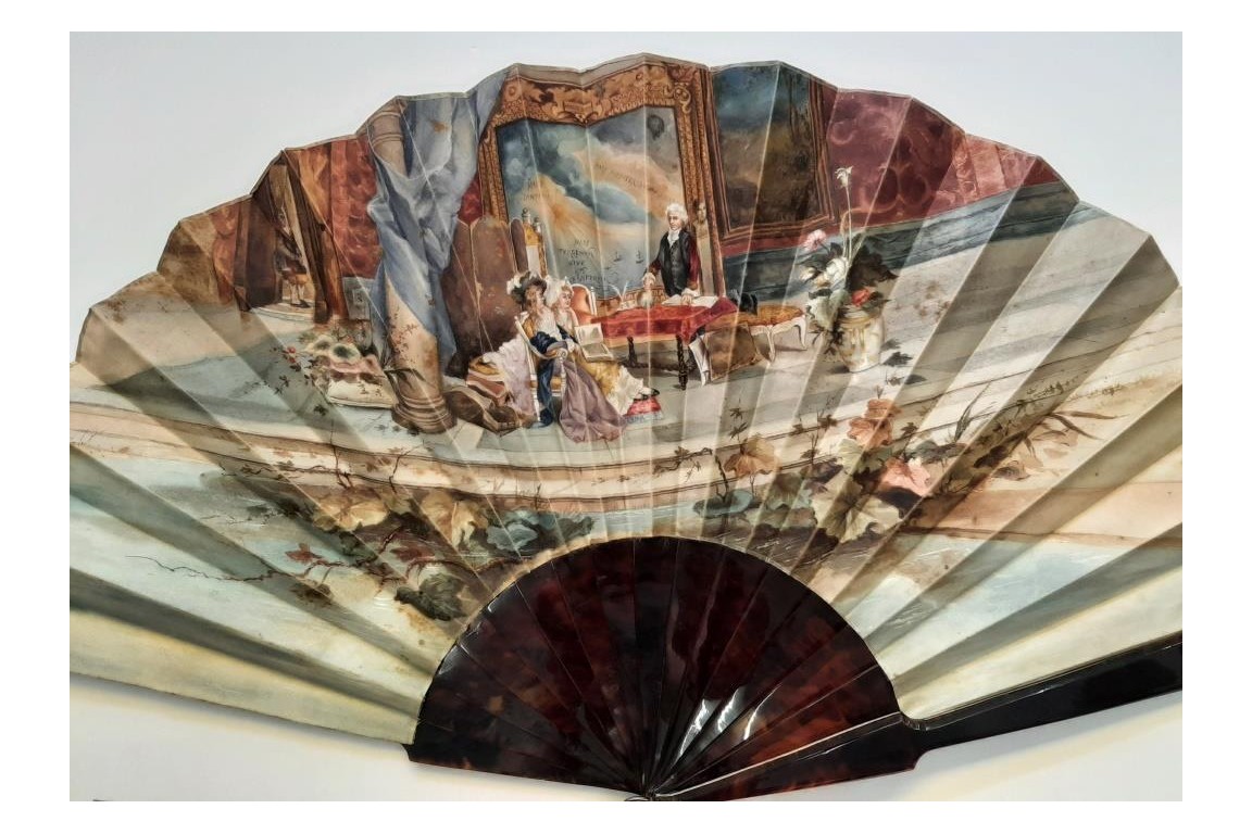 The geographer, late 19th century fan