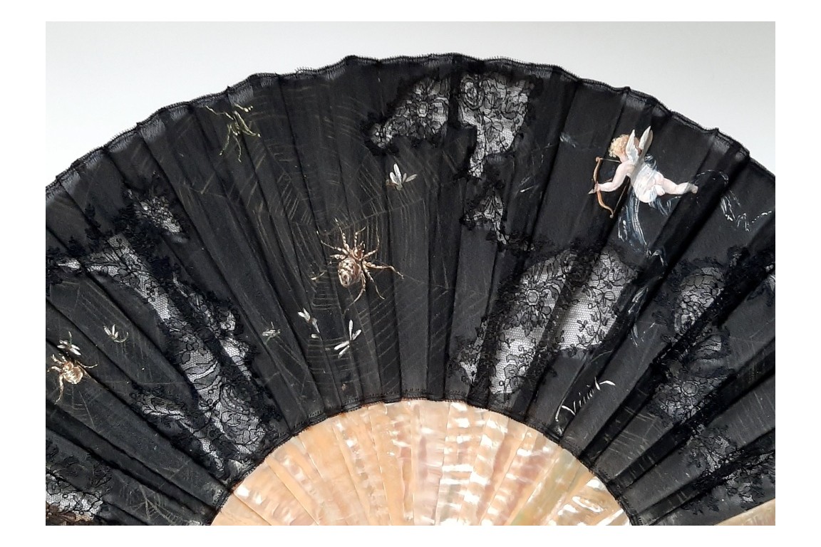 Spiders of love, late 19th cnetury fan