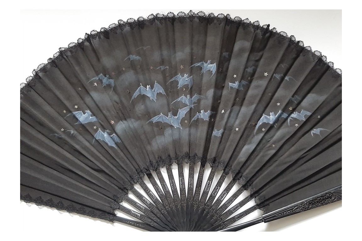 La nuit des chauve-souris, éventail vers 1890-95
