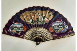 Fenghuang with pearl river, fan Canton, China, 19th century