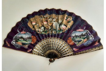 Fenghuang with pearl river, fan Canton, China, 19th century