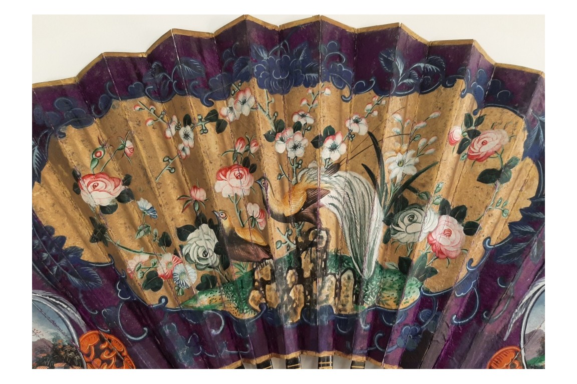 Fenghuang with pearl river, fan Canton, China, 19th century