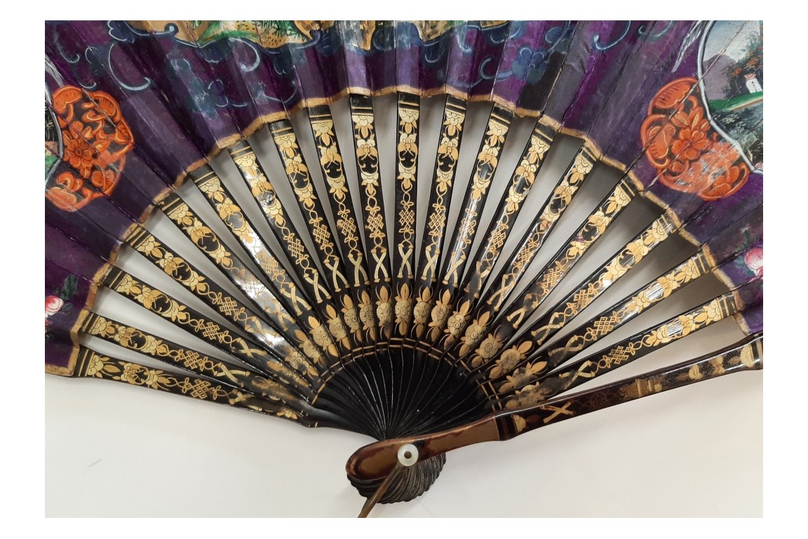 Fenghuang with pearl river, fan Canton, China, 19th century