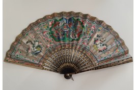 Fenghuang with pearl river, fan Canton, China, 19th century