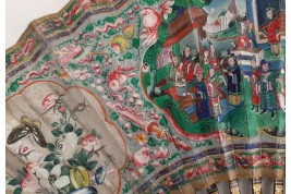 Fenghuang with pearl river, fan Canton, China, 19th century