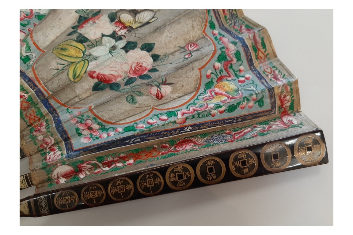 Fenghuang with pearl river, fan Canton, China, 19th century