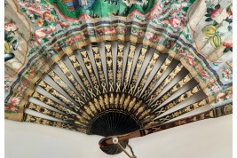 Fenghuang with pearl river, fan Canton, China, 19th century