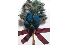 The peacock, fixed fan, XIXth century
