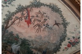 Birds by Cignaroli, fan leaf dated 1790