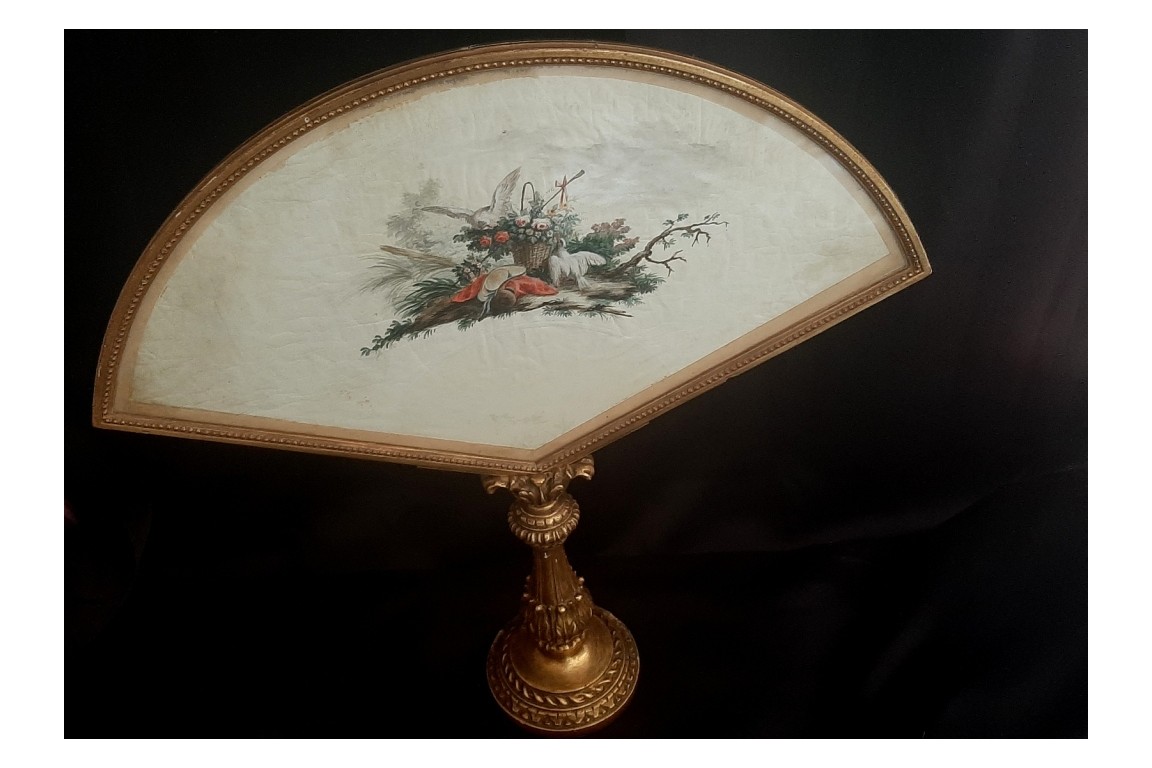 Birds by Cignaroli, fan leaf dated 1790