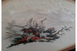 Les oiseaux de Cignaroli, feuille d'éventail 1790