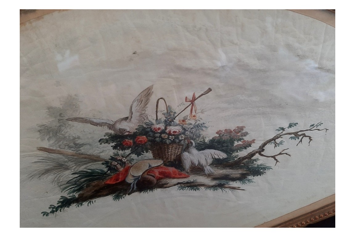 Les oiseaux de Cignaroli, feuille d'éventail 1790